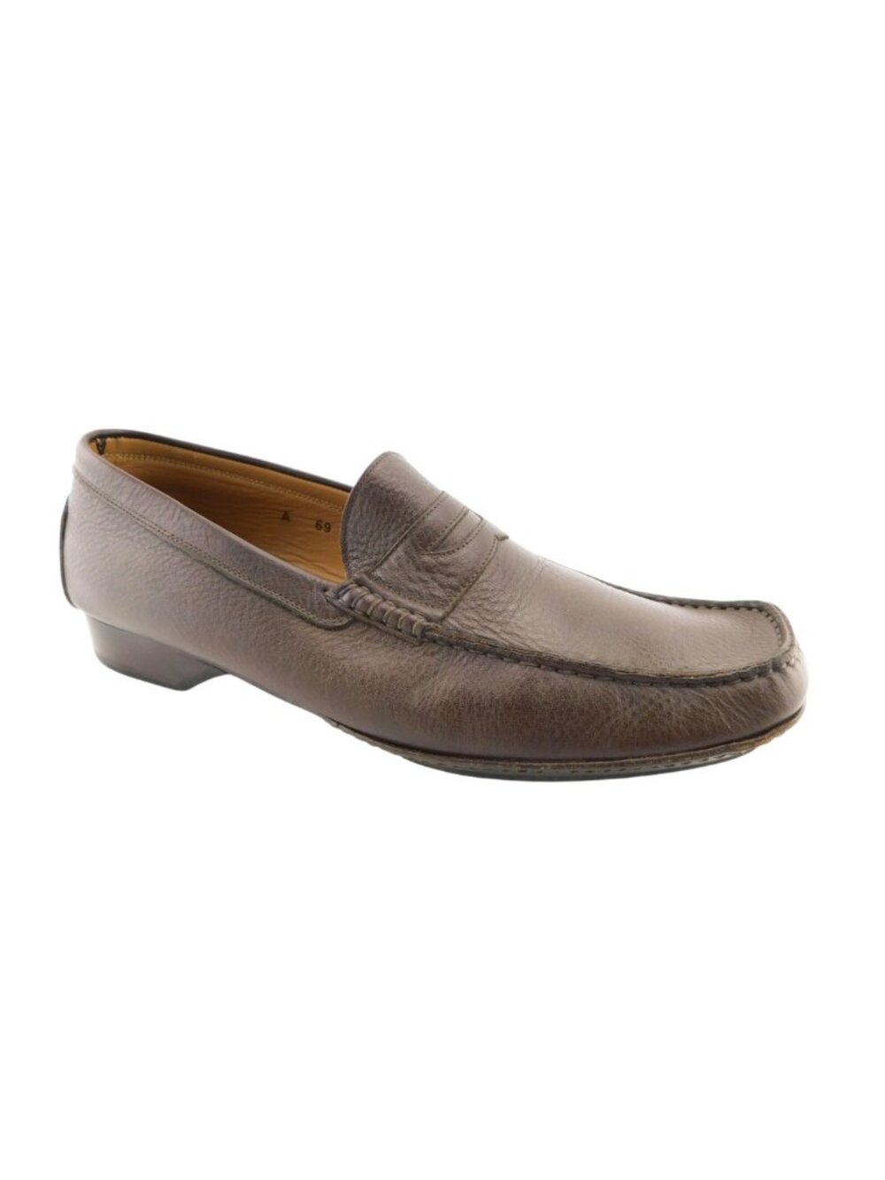 TARYN ROSE Brown Leather Slip On Penny Loafer Flats 42.5